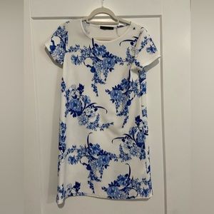 Blue and White Floral Dress
